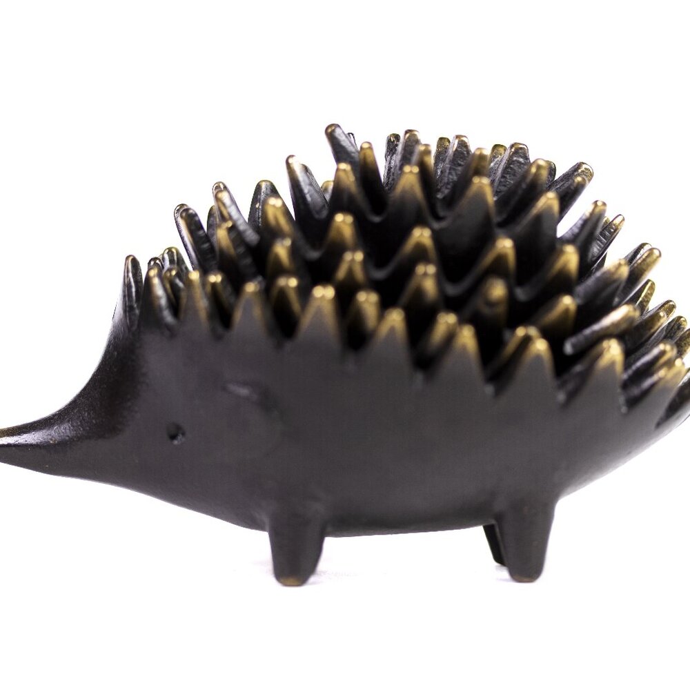 Vintage Walter Bosse Hedgehog Ashtray - Brass - Picture 2 of 12
